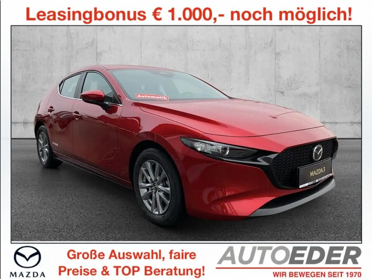 Mazda 3 Mazda3 e-Skyactiv-G140 Prime-Line Aut. Rot - 1