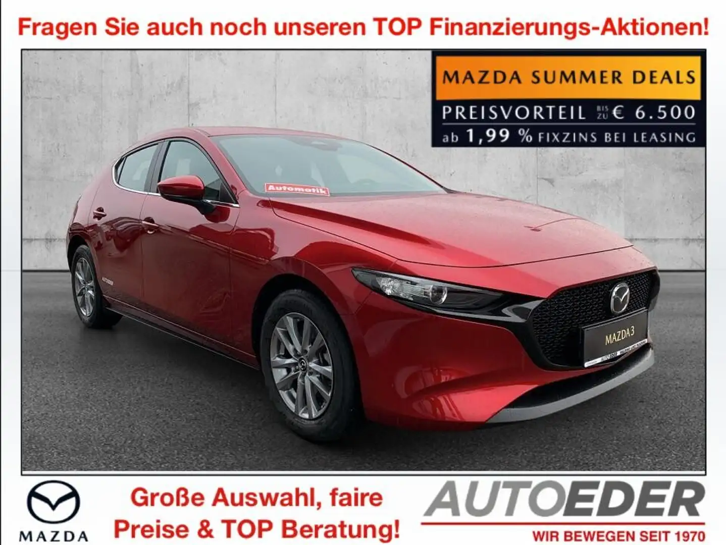 Mazda 3 Mazda3 e-Skyactiv-G140 Prime-Line Aut. Rot - 1
