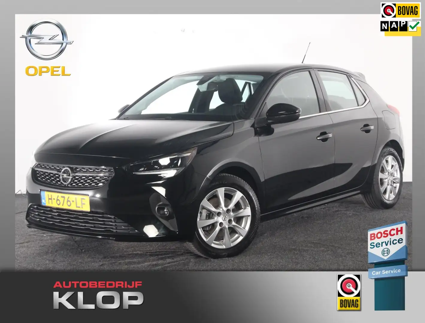 Opel Corsa 1.2 Elegance | automaat | Apple CarPlay/Android au Zwart - 1