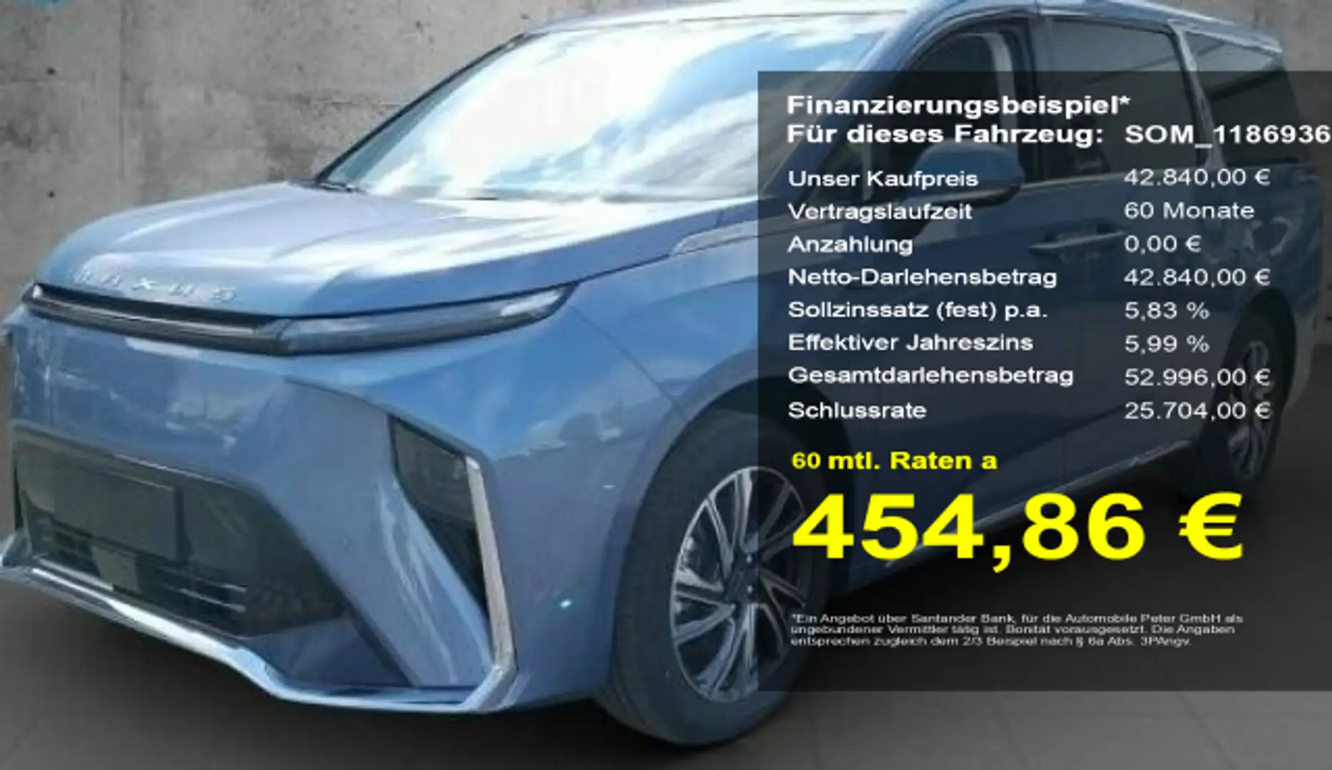 Maxus Mifa 9 MIFA 9 Luxury 7-Sitzer LED Navi el Heckklappe (MW) Blau - 1