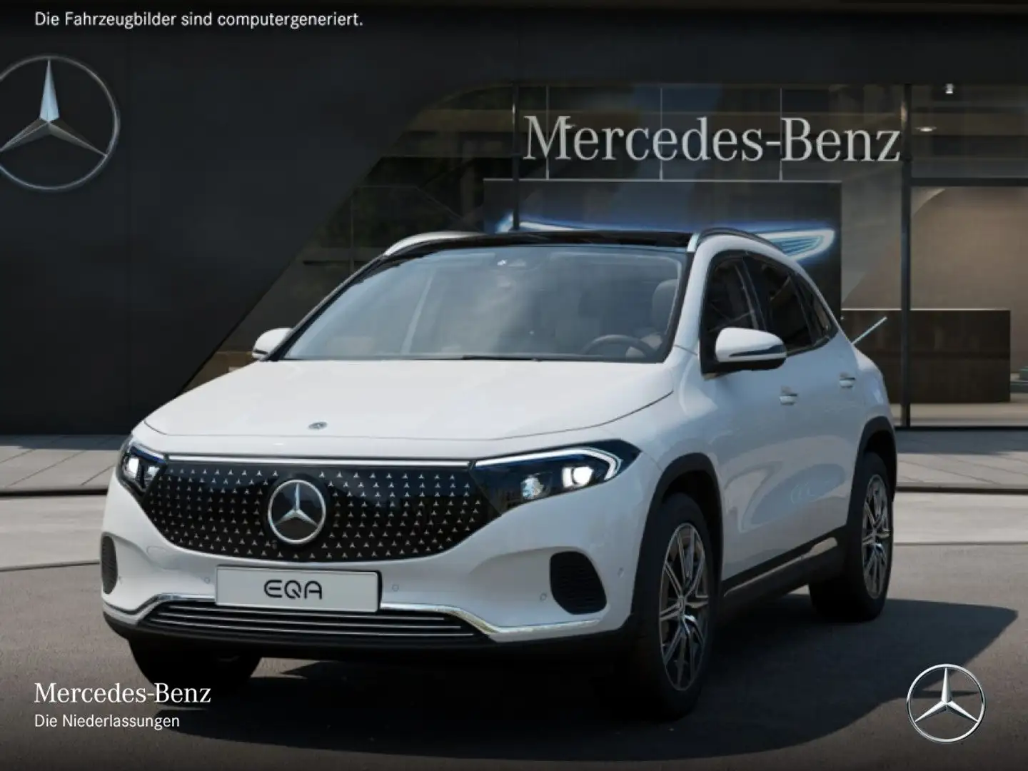 Mercedes-Benz EQA 350 4M ELECTRICART+PLUS-PAKET+PANO+360+MEMORY Weiß - 2