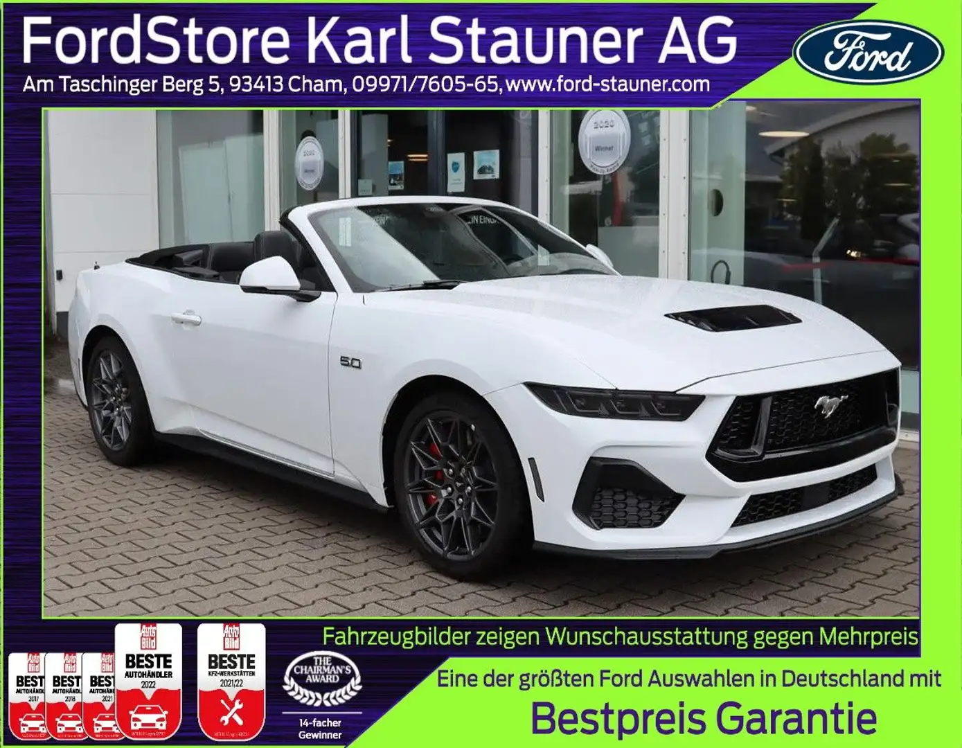 Ford Mustang Convertible GT 5.0 V8 4,99% FIN* Fehér - 1