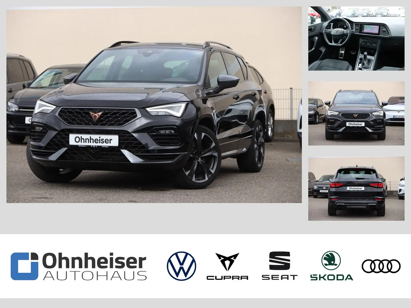 CUPRA Ateca 2.0 TSI 4Drive DSG*NAVI*AHK*SHZ*ACC Zwart - 1