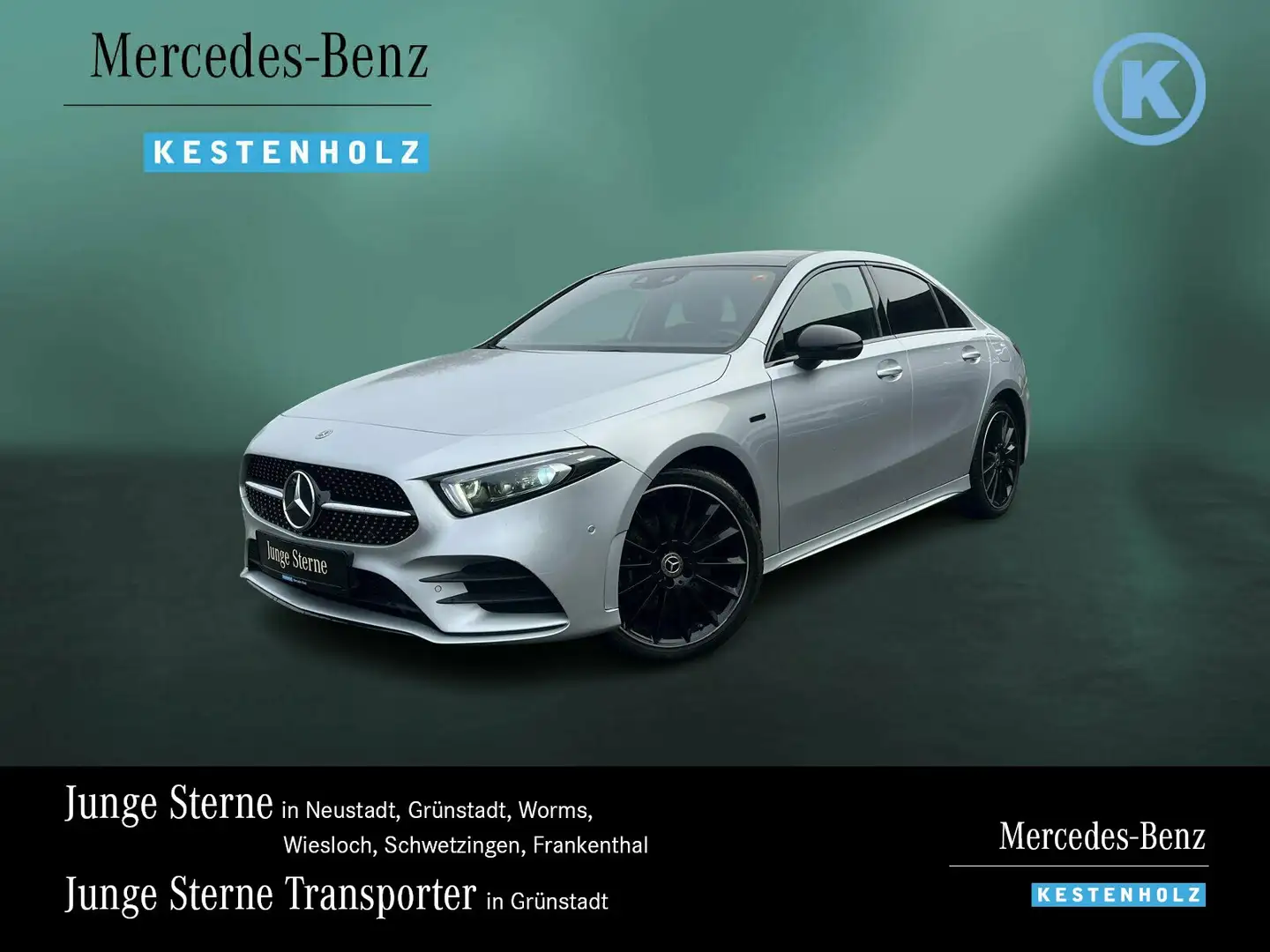 Mercedes-Benz A 250 A 250 e Limo AMG+NIGHT+PANO+BURME+360°+HUD+MLED Silber - 1