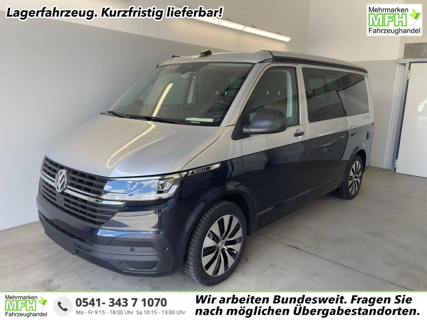 Volkswagen T6.1 California 6.1 Beach Camper 204PS DSG ACC+DCC+AHK+Alu18+St... Argintiu - 1