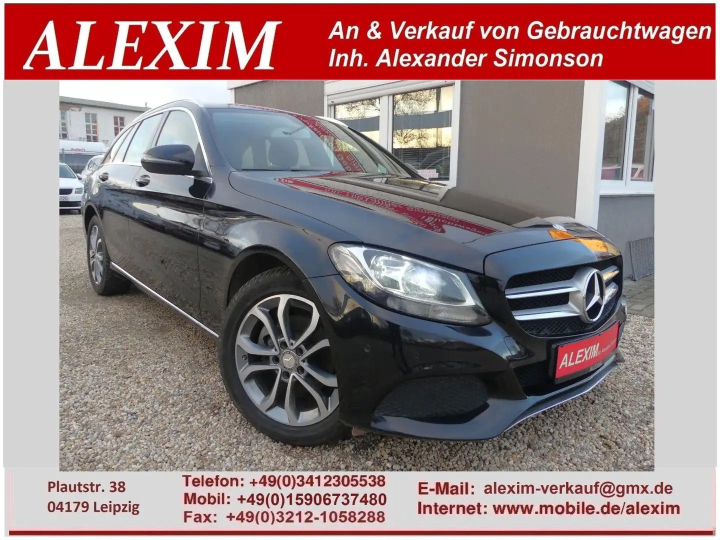 Mercedes-Benz C 200 d T Avantgarde/ LED/Navi/Teilleder Schwarz - 1