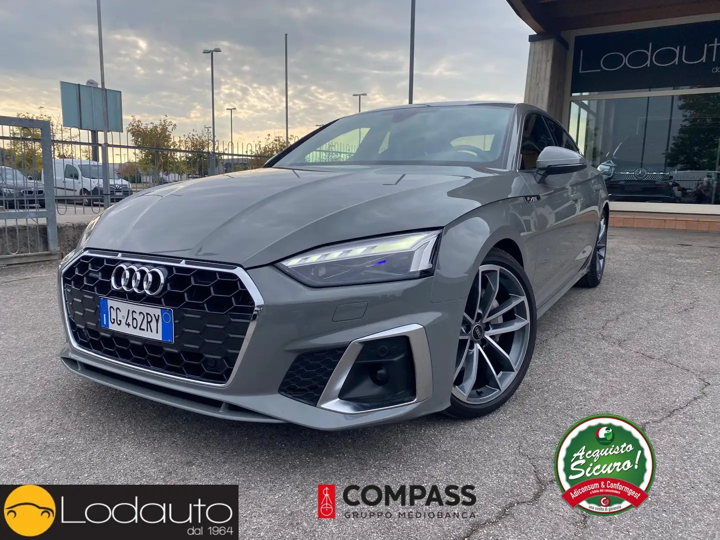 Audi A5 s.b. 40 2.0 tdi mhev S line quattro 204cv s-tronic Gris - 1