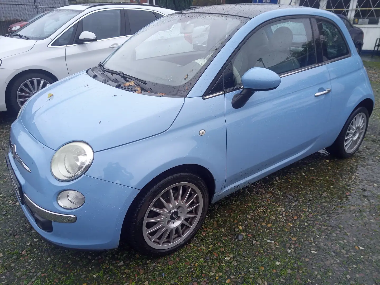 Fiat 500 Glasdach, 16 Zoll Alufelgen, Klima Blau - 1