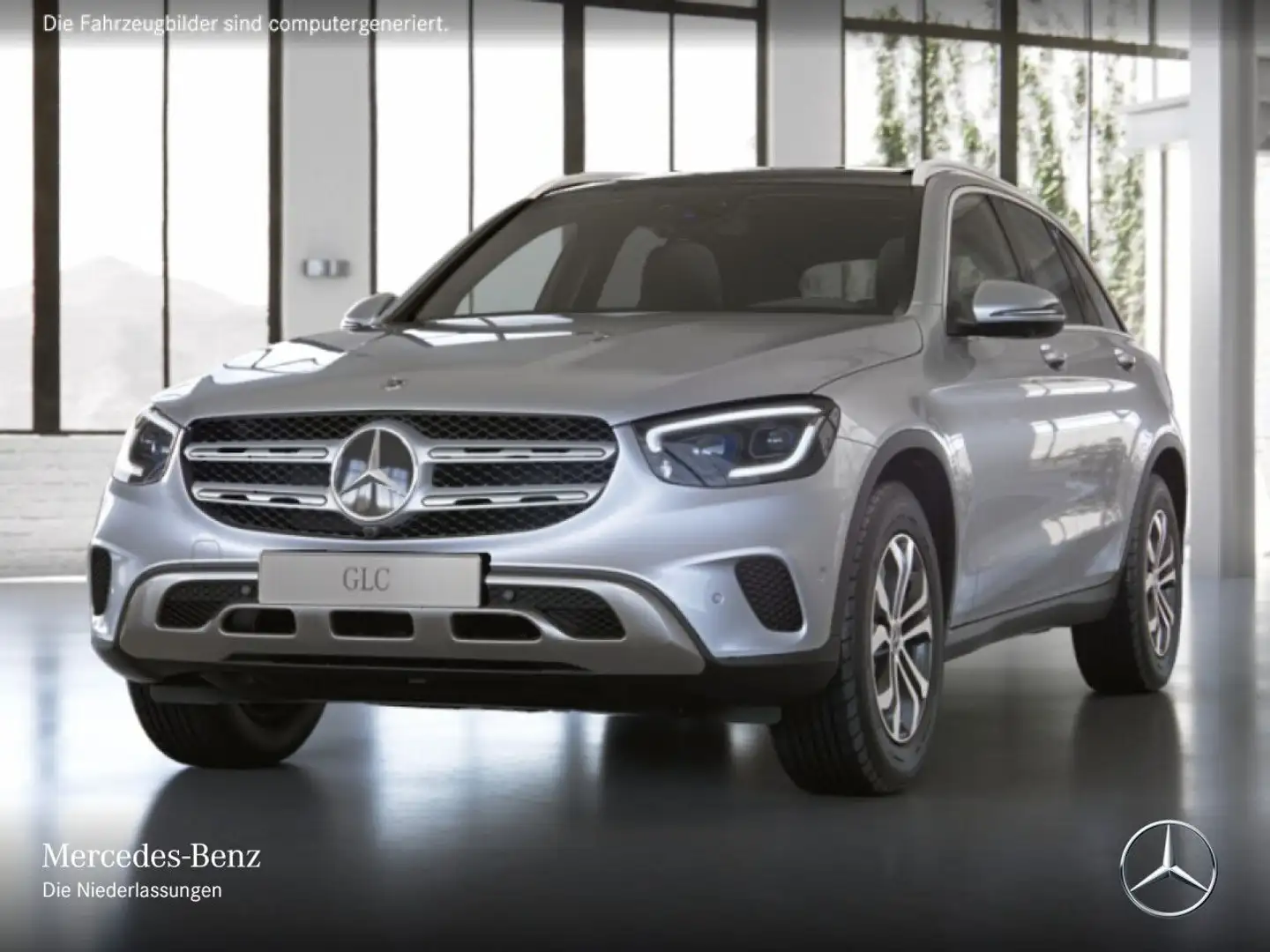 Mercedes-Benz GLC 300 4M PANO+360+AHK+MULTIBEAM+SPUR+TOTW+9G Silber - 2