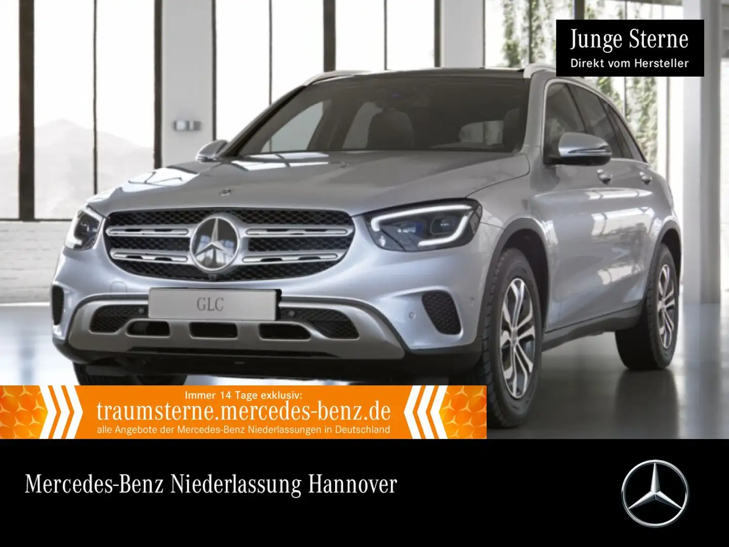 Mercedes-Benz GLC 300 4M PANO+360+AHK+MULTIBEAM+SPUR+TOTW+9G Silber - 1