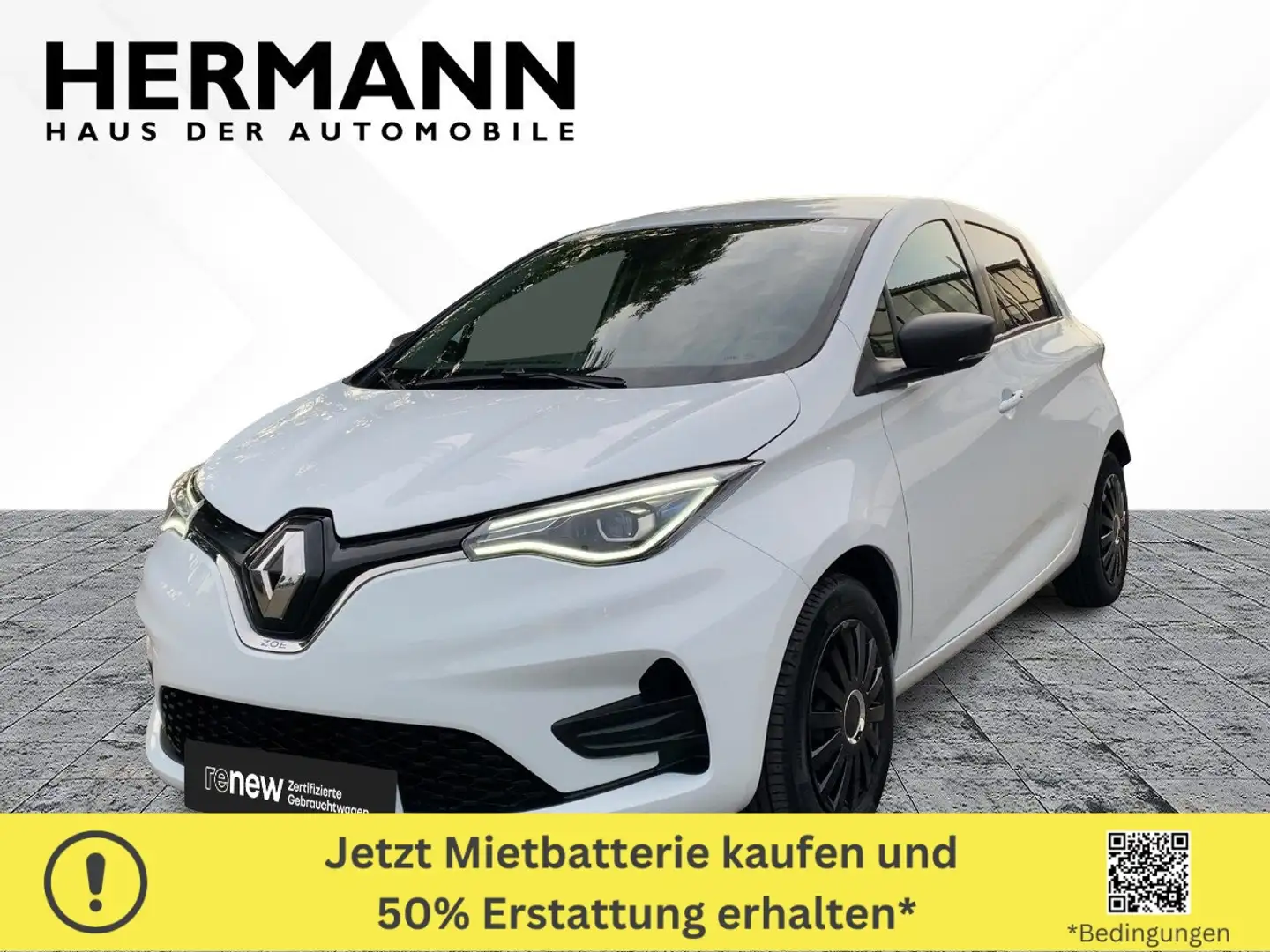 Renault ZOE R110/Z.E. 50 (Miet-Batterie) Life LED*LED*LM Wit - 1