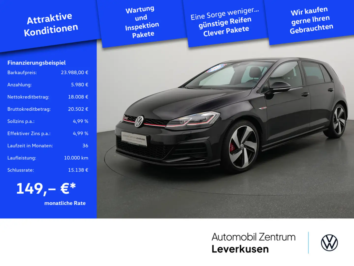 Volkswagen Golf VII GTI Performance VIRT PANO LED NAVI K Schwarz - 1