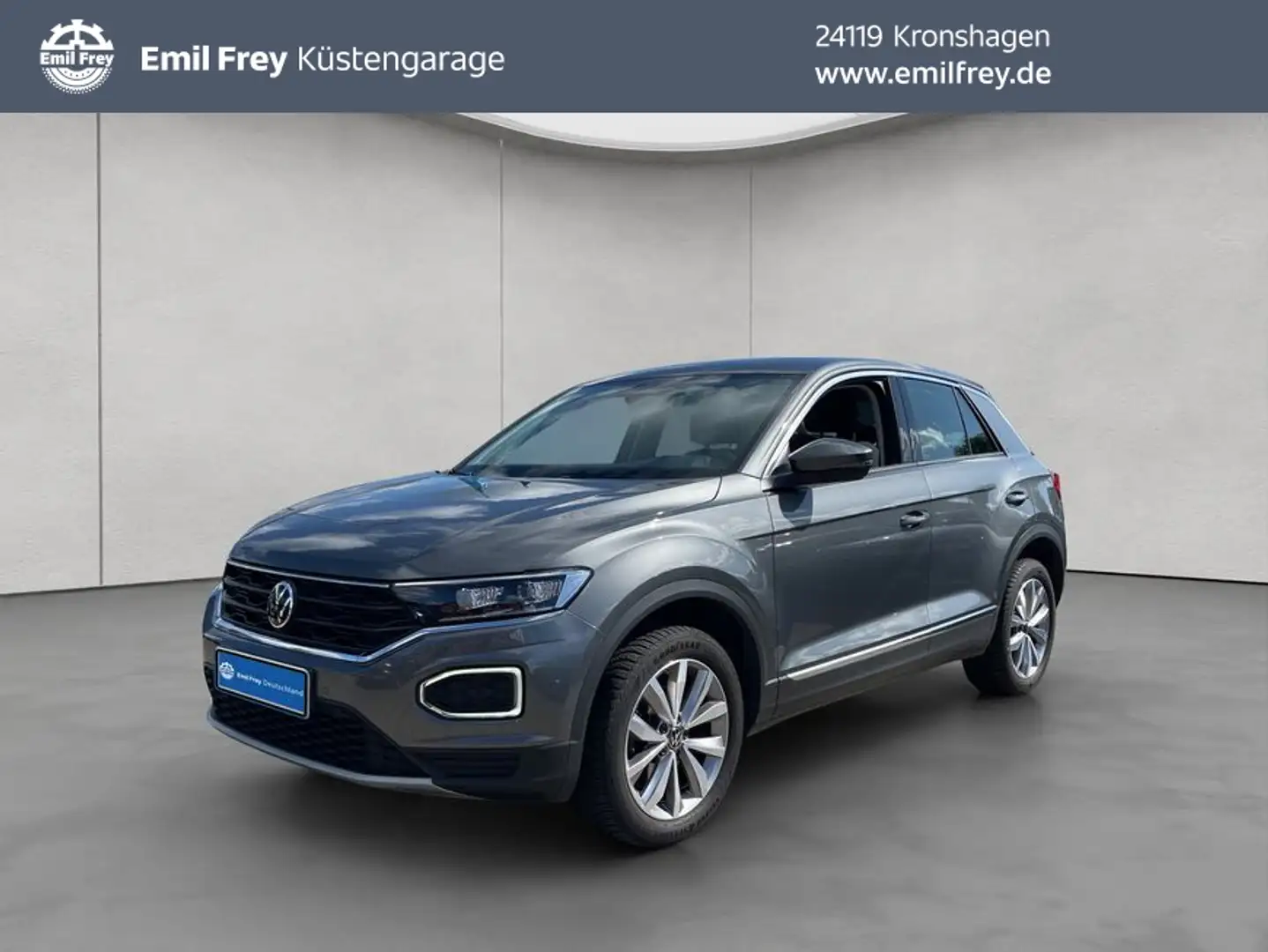 Volkswagen T-Roc 1.5 TSI ACT OPF DSG Style AHK LED NAVI Grijs - 1