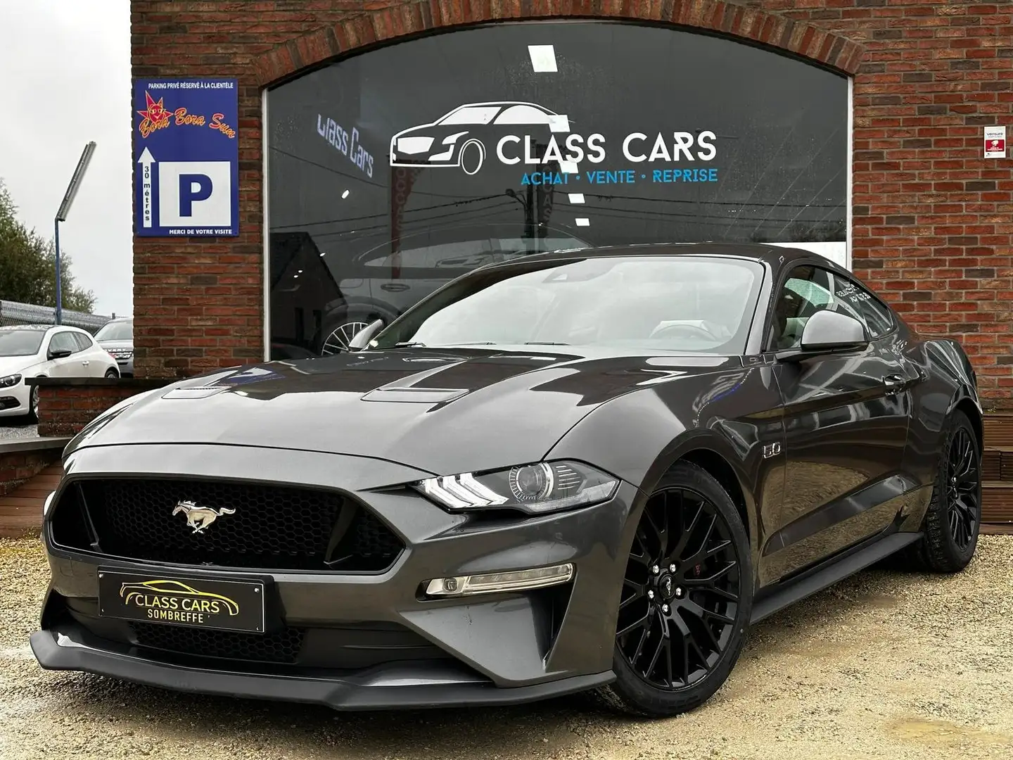 Ford Mustang 5.0 V8 GT FACELIFT-Bte AUTO-NAVI-CAM-CARNET FORD Grijs - 1
