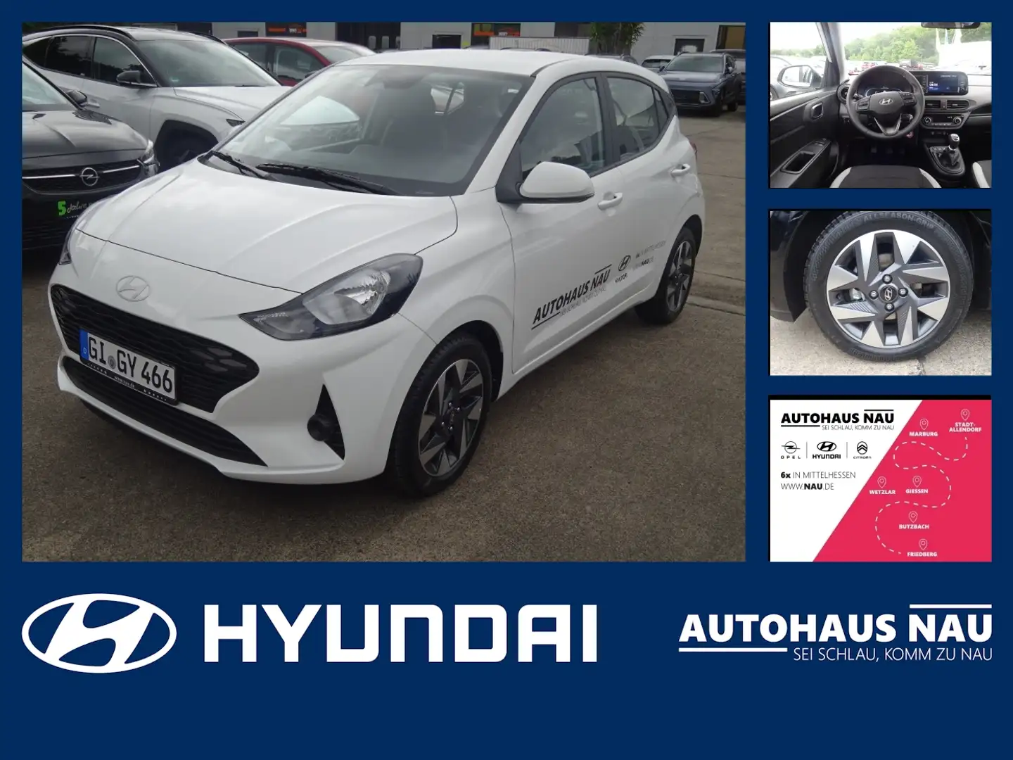 Hyundai i10 1.2 Trend Spurhalteassistent umv.. Weiß - 1