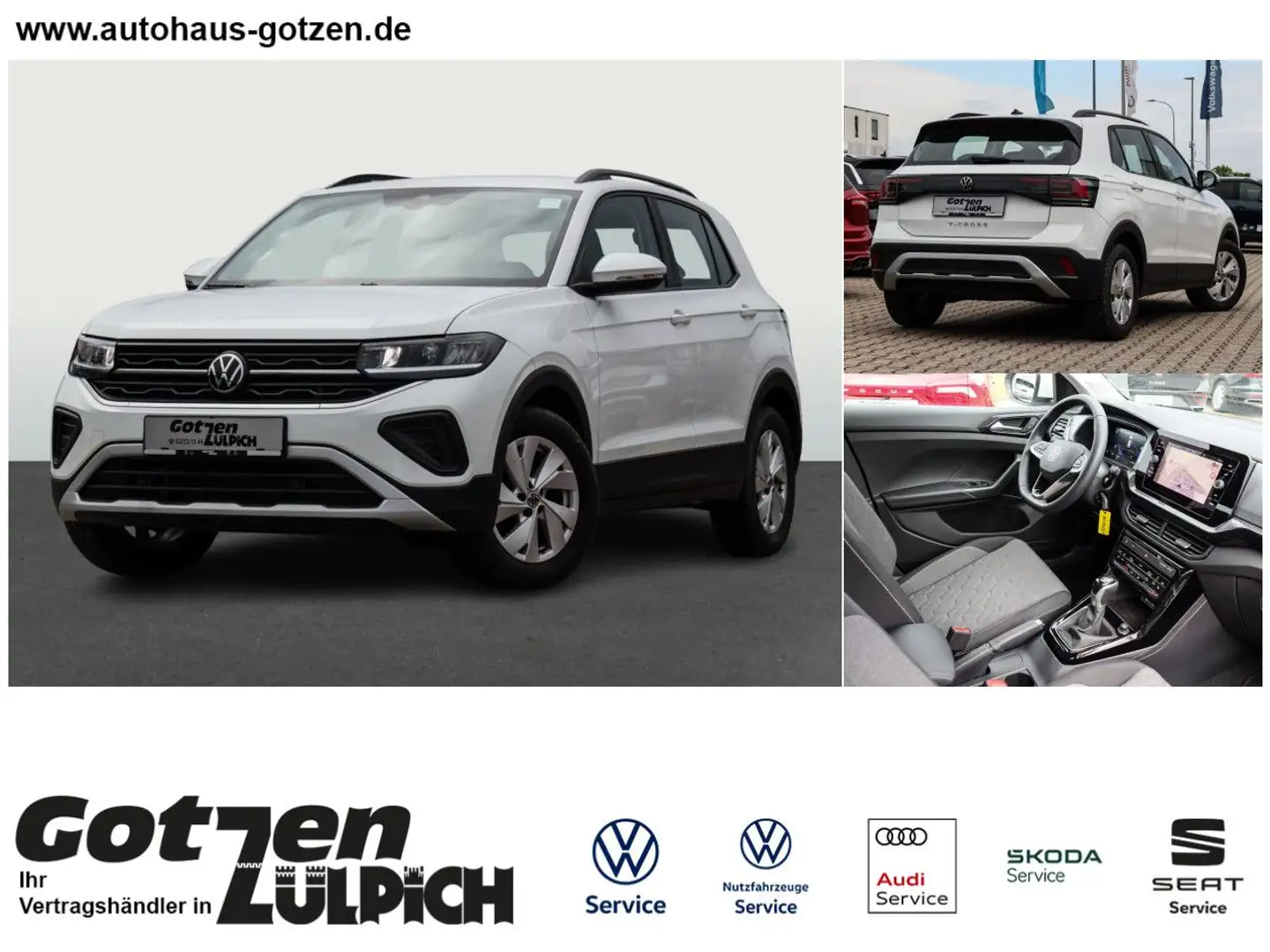 Volkswagen T-Cross 1.0 TSI R-Line Navi ACCI Q.DRIVE AHK LED Weiß - 1