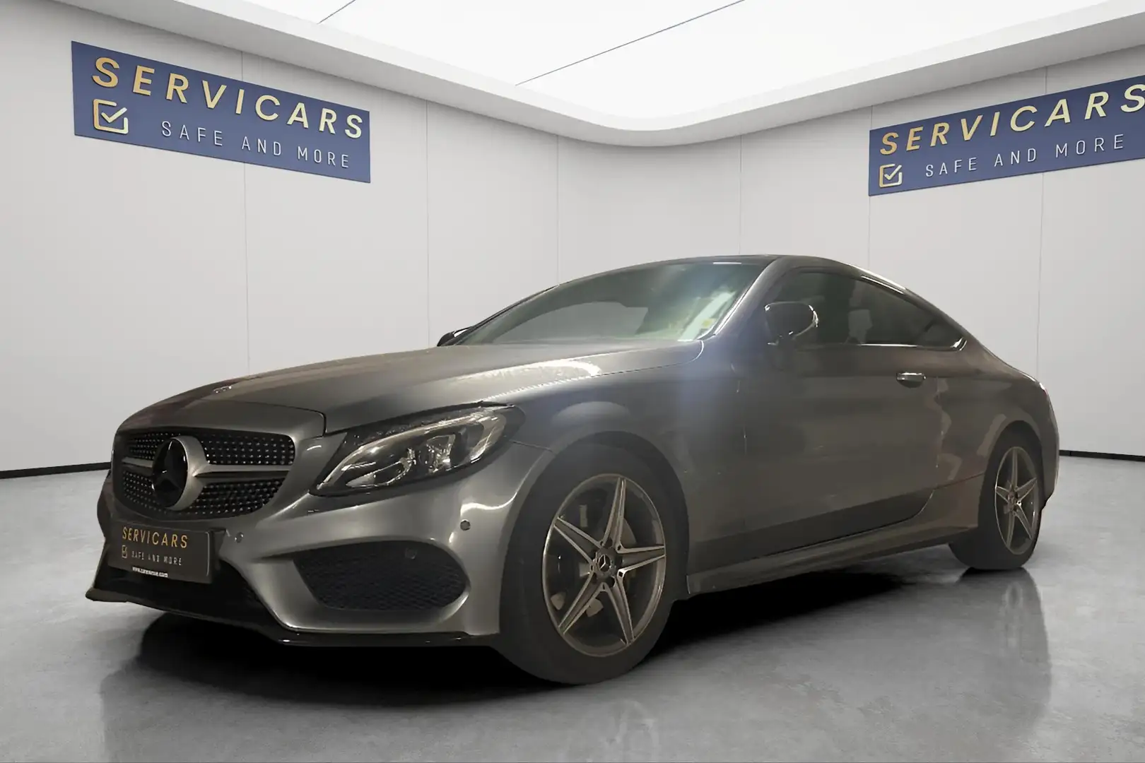 Mercedes-Benz C 180 Mercedes C180 Coupé AMG Line/TOIT PANO/Gar12M Gris - 1