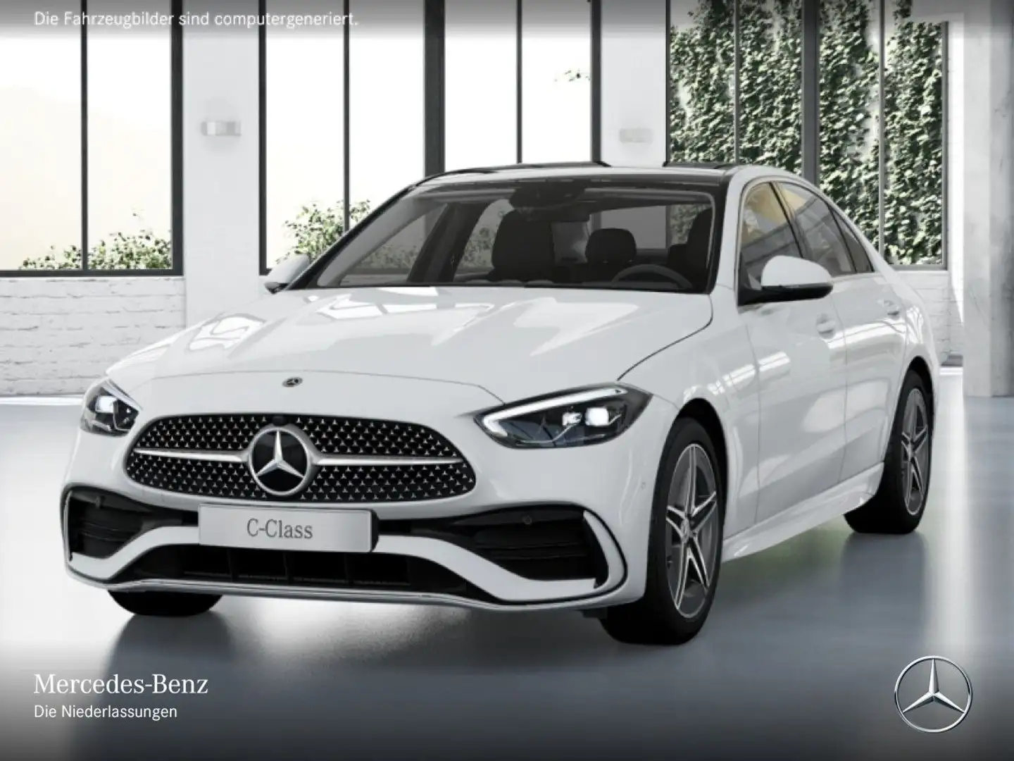 Mercedes-Benz C 180 AMG+PANO+LED+KAMERA+TOTW+KEYLESS+9G Weiß - 2