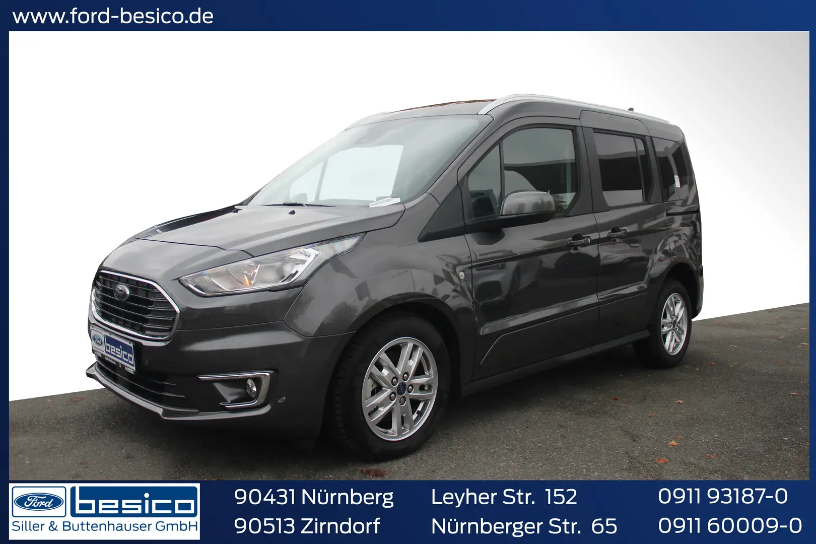 Ford Tourneo Connect Titanium 1,0EcoBoost*MOTOR+KUPPLUNG NEU*AHK*Navi Grau - 1