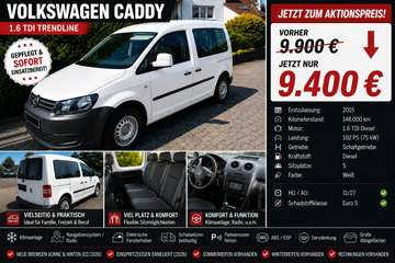 Volkswagen Caddy Trendline 1.6 TDI – 5-Sitzer – 148.000 km – 9.900 € - HU/AU 11/2027 - Guter Zustand!
