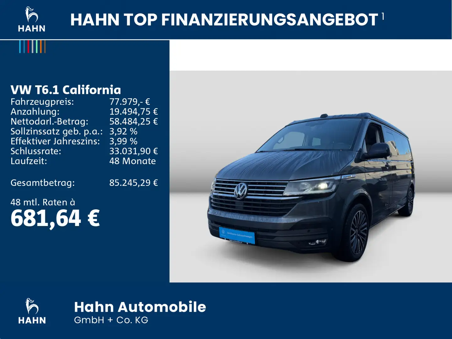 Volkswagen T6.1 California Ocean Edition 4Motion 150KW DSG Grau - 2