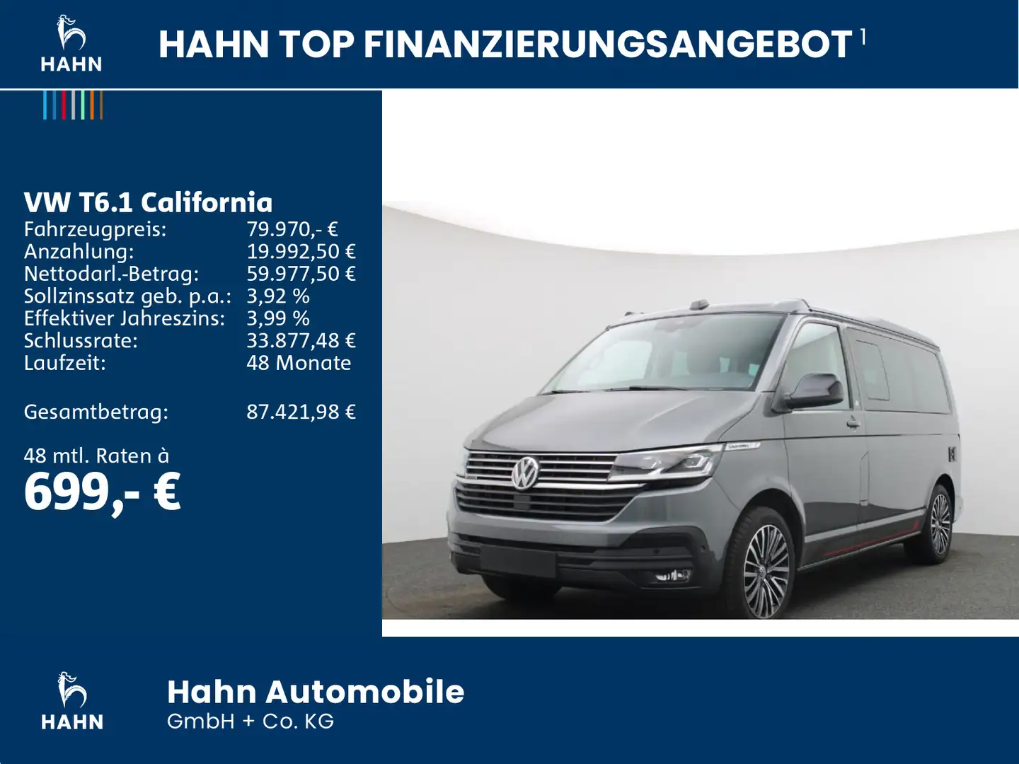 Volkswagen T6.1 California Ocean Edition 4Motion 150KW DSG Grau - 2