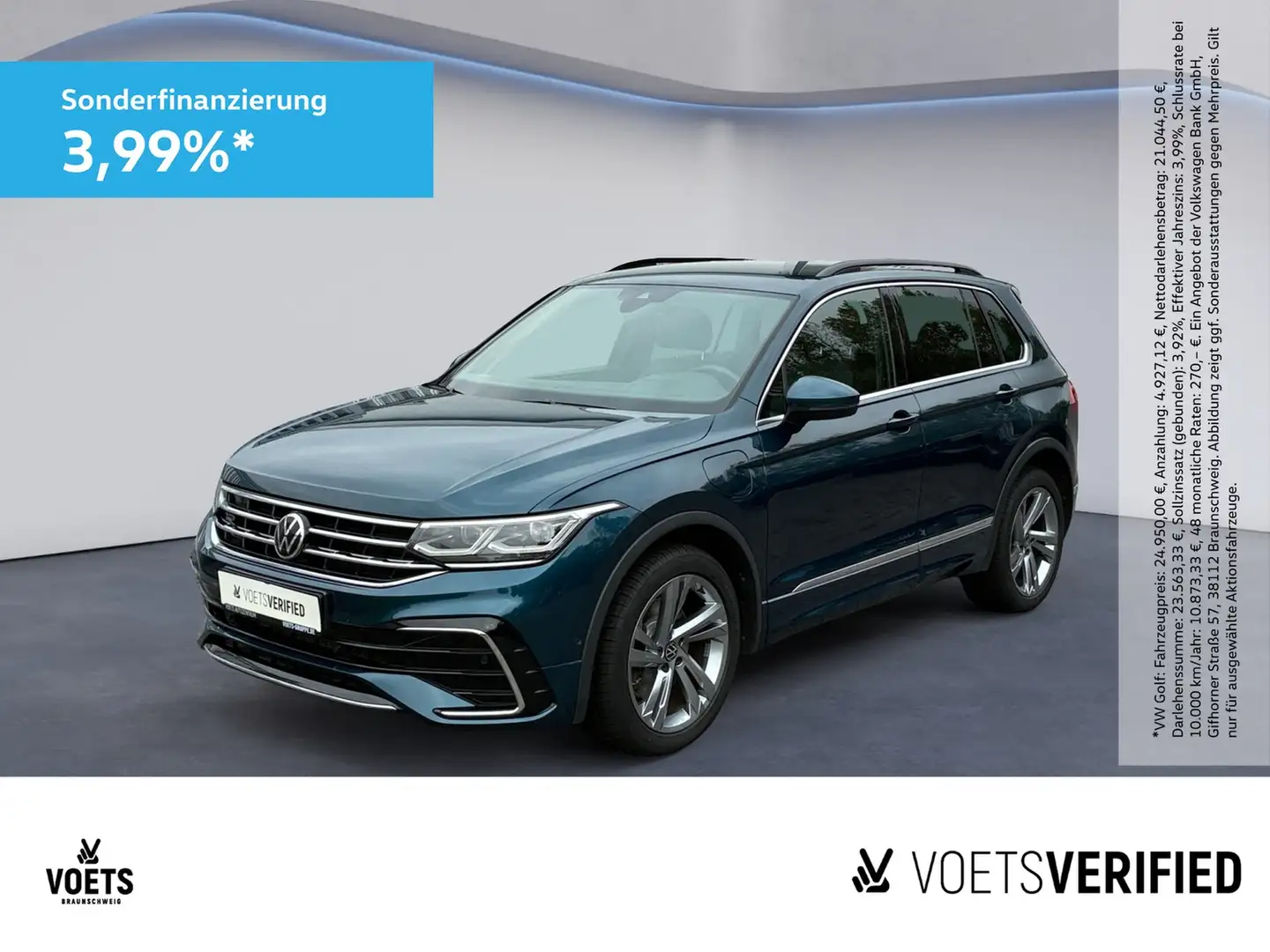 Volkswagen Tiguan R-Line 1.4 eTSI DSG MATRIX-LED+PDC+HuD Blau - 1