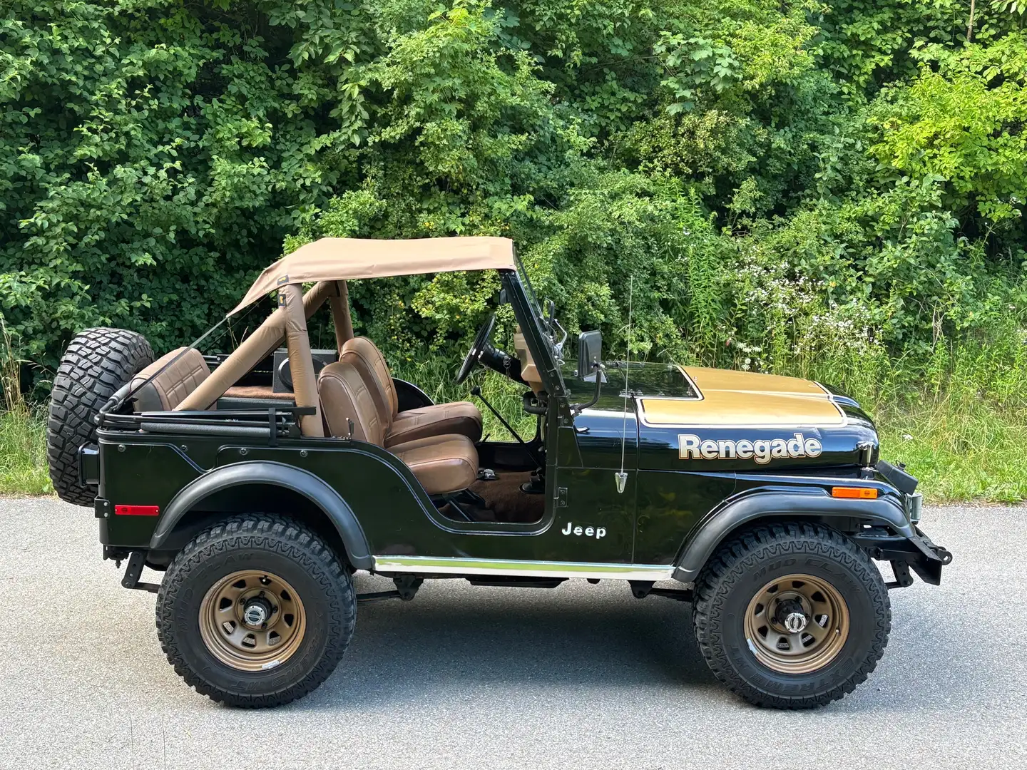 Jeep CJ-5 Renegade V8, Erstlack! orig. 32tmls, Levi's Ausstattung! ST+Bikinitop Schwarz - 2