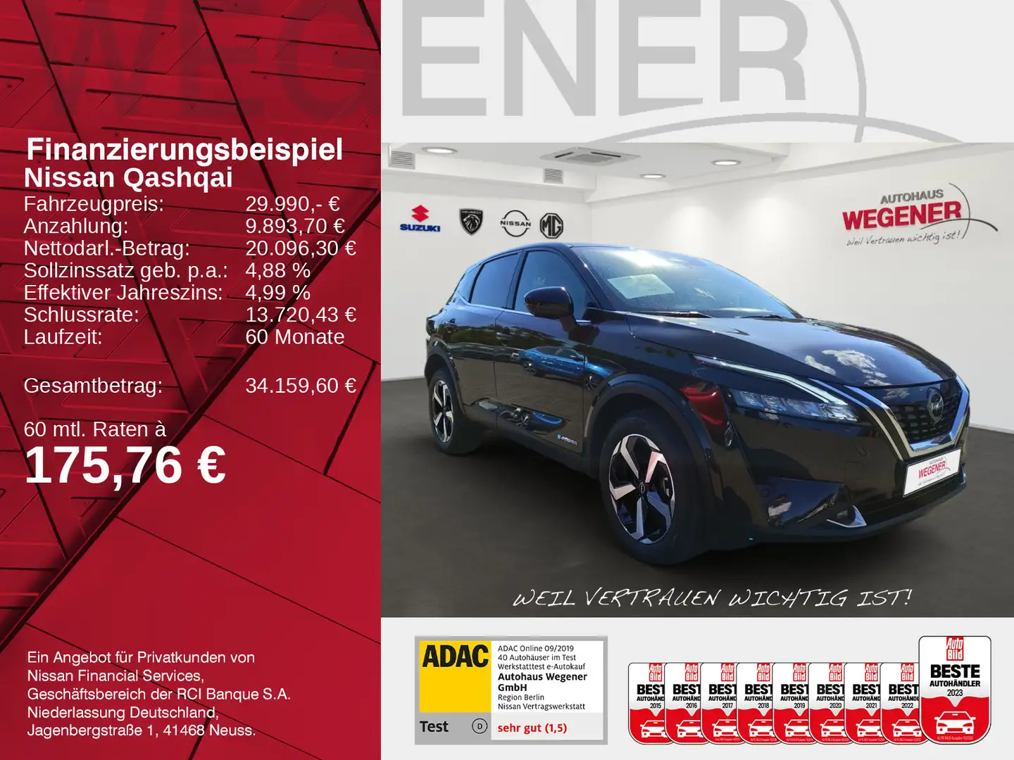 Nissan Qashqai QASHQAI 1.5 e-POWER N-CONNECTA Winter Navi 360° Noir - 2