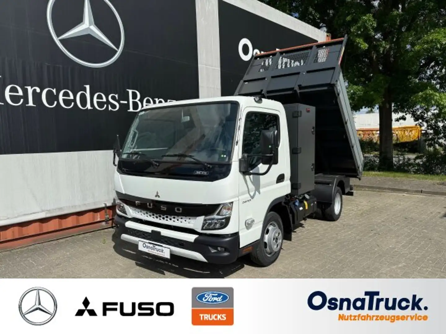 Mitsubishi 3C15 Hinterkipper + Box Weiß - 1