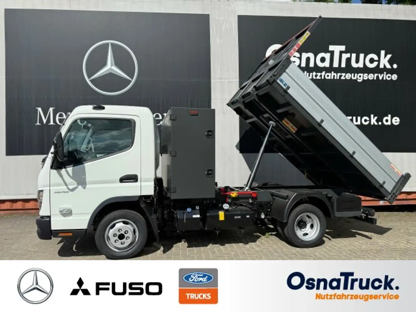 Mitsubishi 3C15 Hinterkipper + Box Weiß - 2