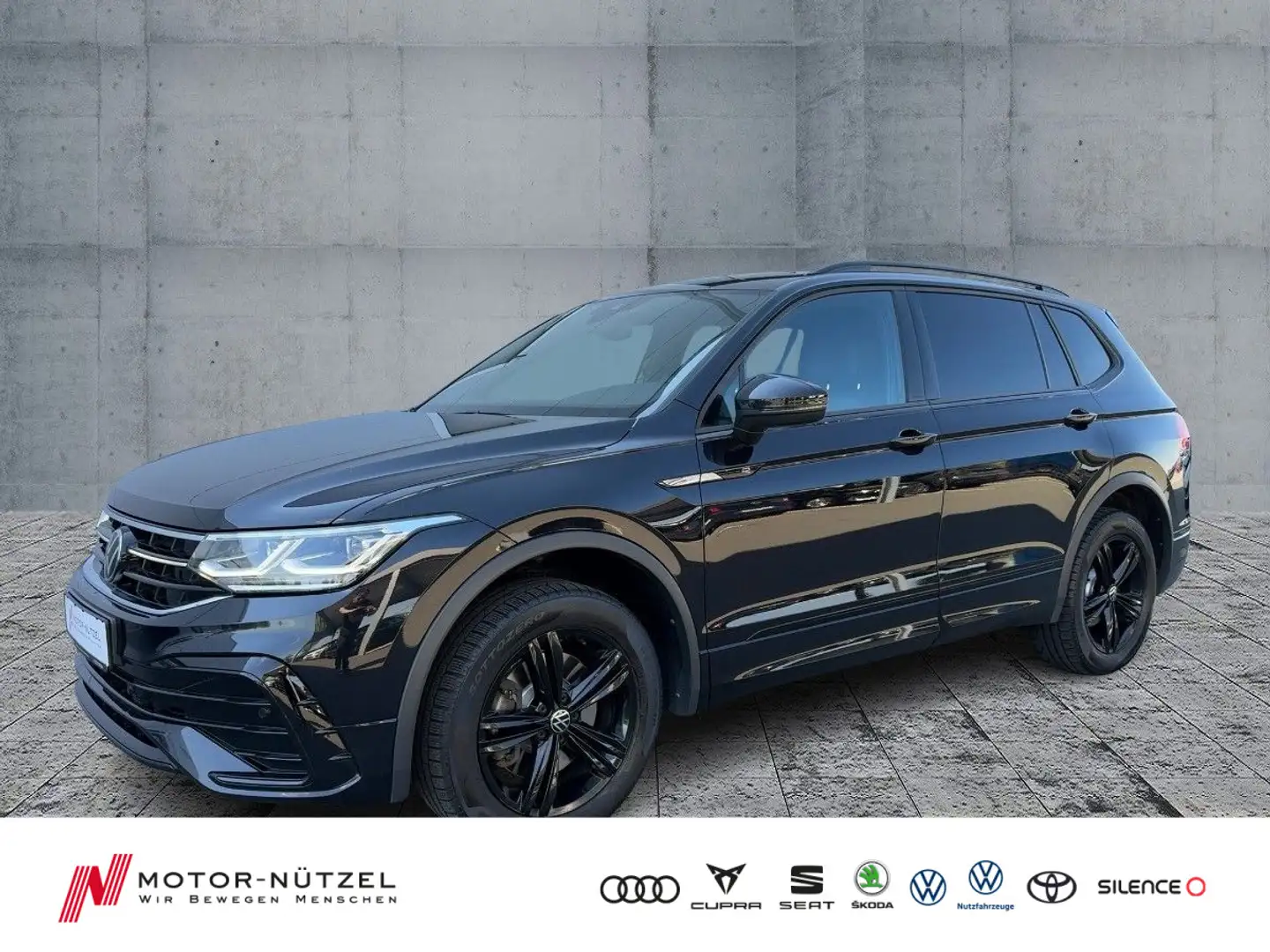 Volkswagen Tiguan Allspace 2.0 TDI 4M DSG R-LINE MATRIX+AHK Schwarz - 1