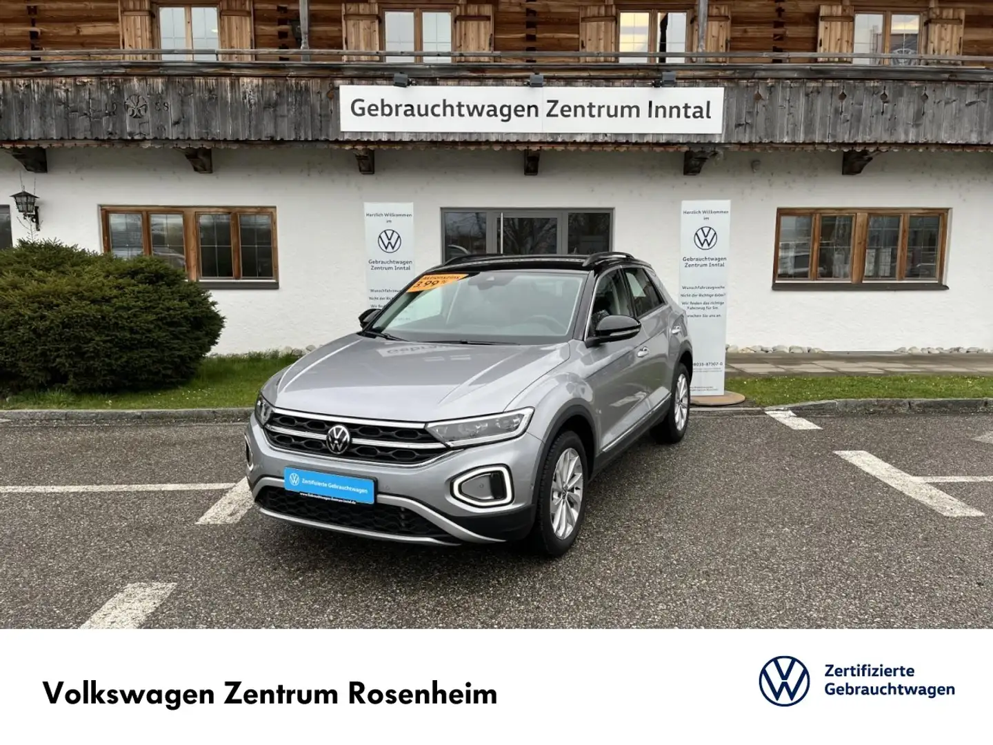 Volkswagen T-Roc 1,5 TSI Style (Navi+Sitzhzg.+LED) Klima Navi Silber - 1