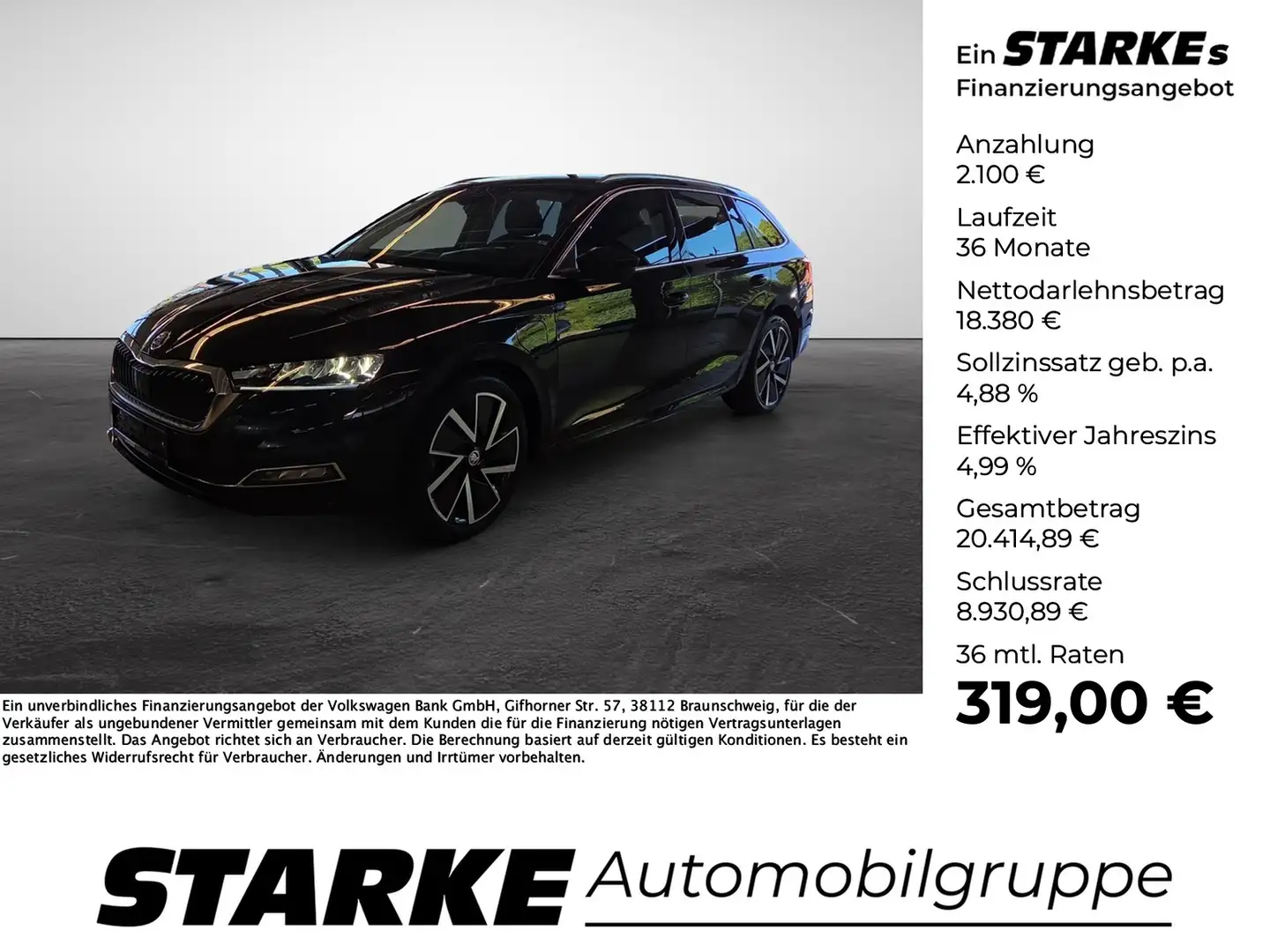 Skoda Octavia Combi 1.4 TSI iV DSG First Edition Schwarz - 1
