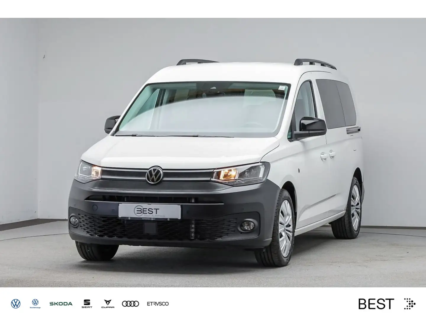 Volkswagen Caddy 7-Sitzer 2.0 TDI KLIMA*AHK*GRA* Білий - 1