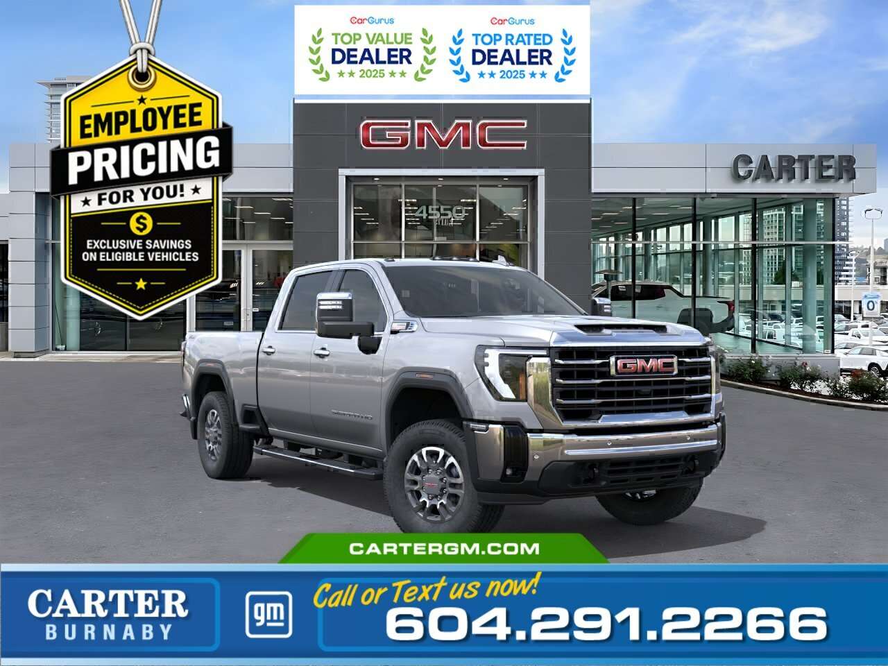 Gray 2026 GMC Sierra 3500HD Pickup Truck Four-Wheel Drive Automatic