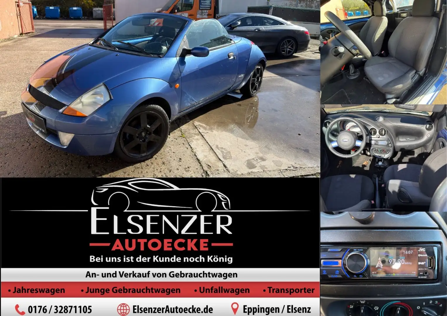 Ford Streetka Basis Roadster #HU NEU#DACH TOP# Azul - 1