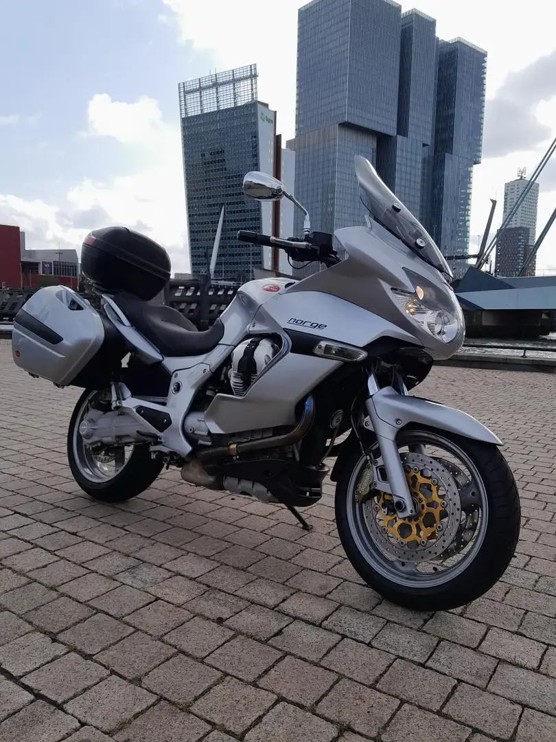 Moto Guzzi Norge 850 Toermotor met afneembare koffers Zilver - 1