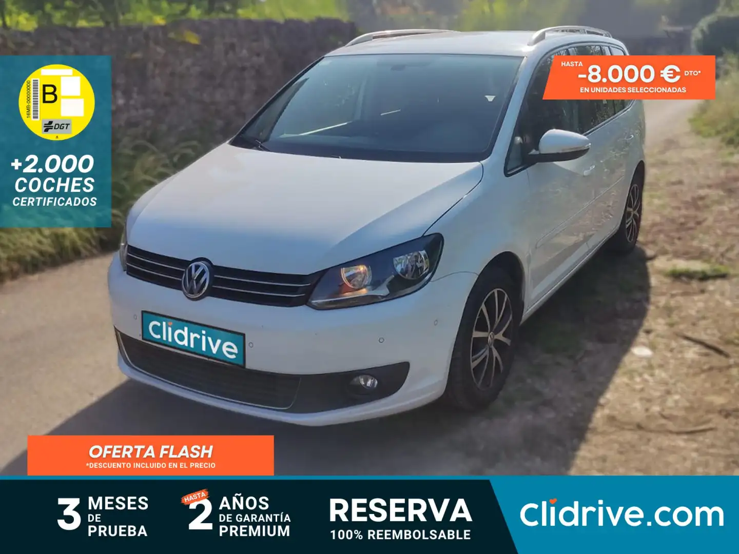 Volkswagen Touran 1.6TDI Advance 105 Blanco - 1