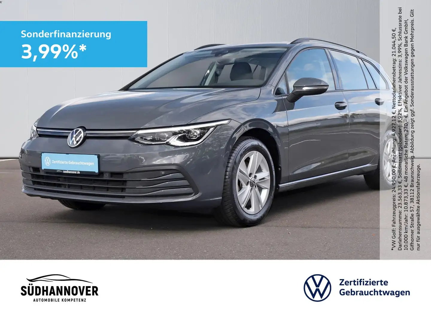 Volkswagen Golf VIII Variant Life 1.5 eTSI DSG AHK+NAVI+LED Grau - 1