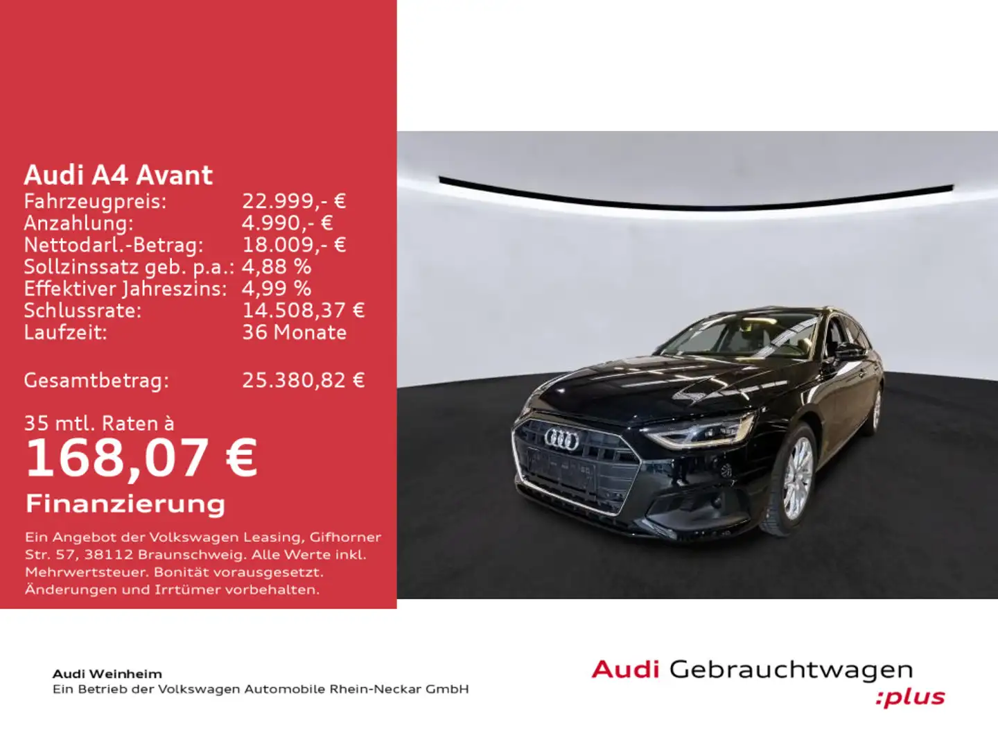 Audi A4 35 TFSI LED Navi S-tronic uvm Schwarz - 2