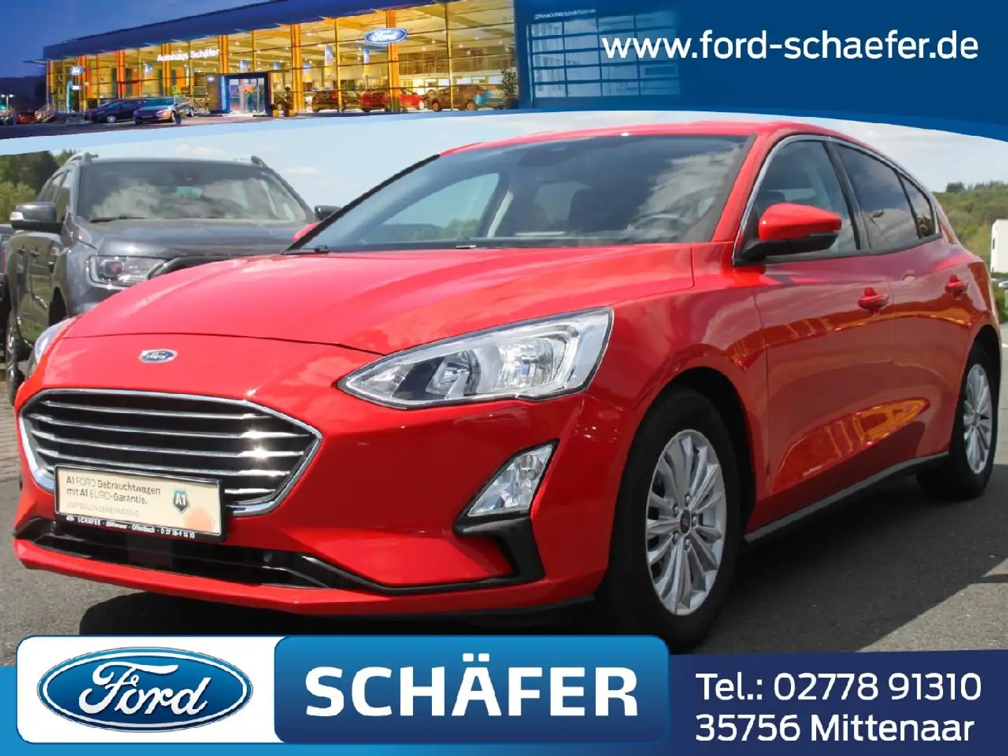 Ford Focus Titanium+SHZ+LHZ+NAVI+BT+ISOFIX+ Rouge - 1