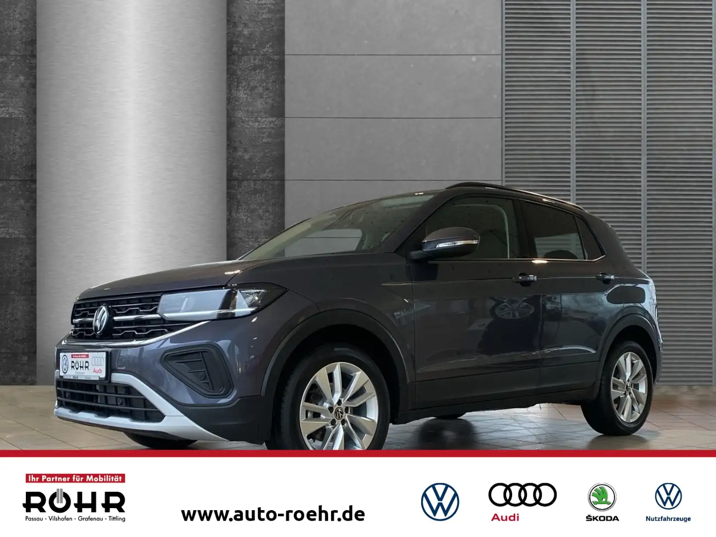 Volkswagen T-Cross Life (SHZ.PDC.LED.FRONT & LANE ASSIST) 1.0 TSI Gris - 1