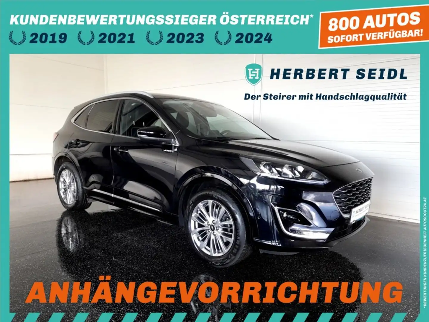 Ford Kuga VIGNALE 2,5 Duratec PHEV Aut *MATRIX-LED / NAVI / AHV & KAMERA / ACC / VOLLLEDER / B&O SOUNDSYSTEM* Schwarz - 1