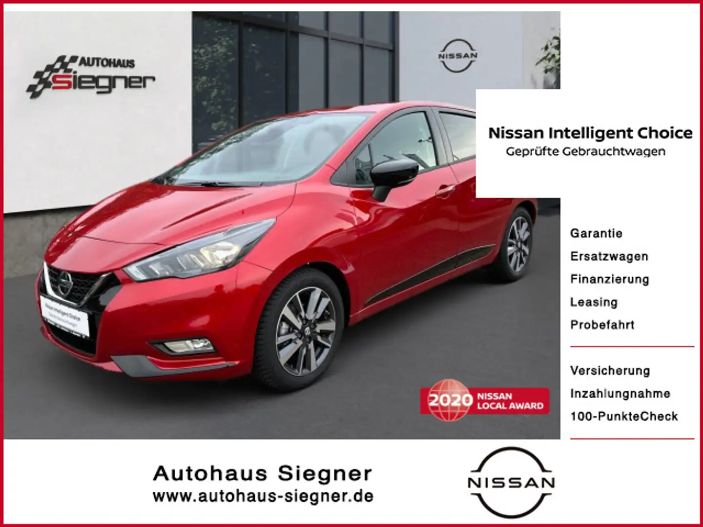 Nissan Micra 1.0 IG-T N-Design,AT,Navi,Keyless,AHK abn Rouge - 1
