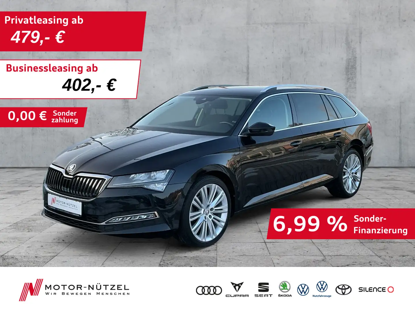 Skoda Superb Combi 2.0 TSI DSG STYLE LED+NAV+AHK+STHZG Schwarz - 1