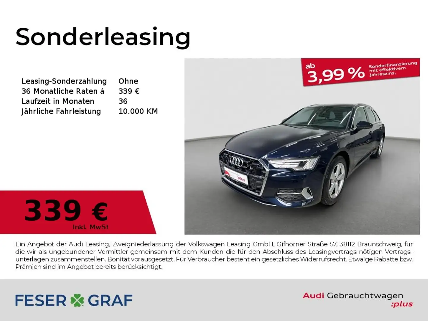 Audi A6 Avant Sport 45 TFSI S tronic advanced Pano Matrix Blau - 1