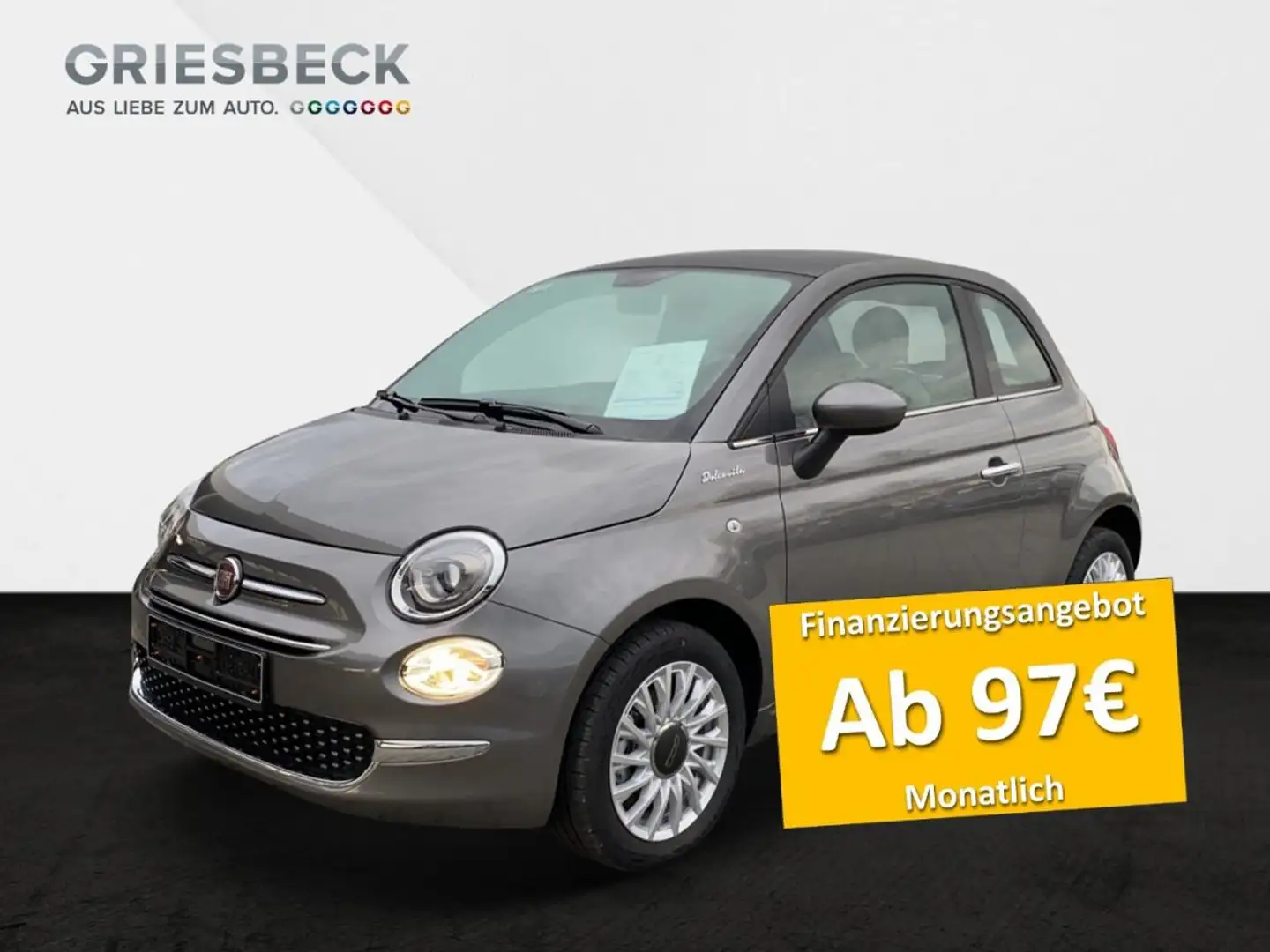 Fiat 500 1.0 Dolcevita Panoramadach+Klimaauto Grau - 1