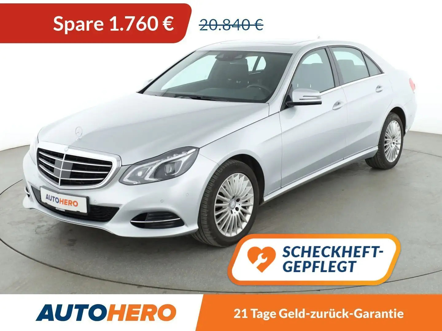 Mercedes-Benz E 250 E 250 CGI BlueEfficiency Elegance Aut.*NAVI*ACC* Argent - 1