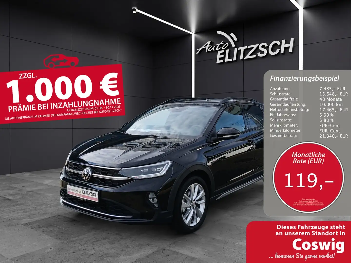 Volkswagen Taigo Life TSI DSG IQ.Light ACC SHZ RearView 17" DAB+ Schwarz - 1